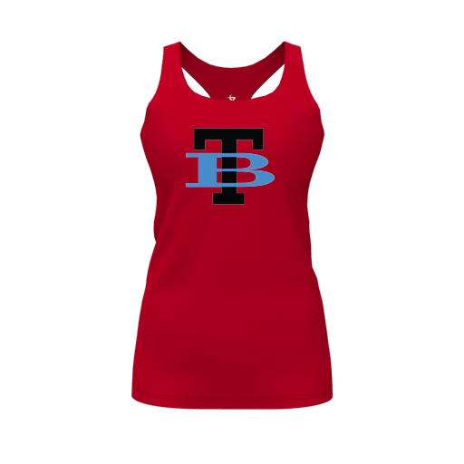[FT0TRBRD-FYS-LOGO1] Decker Racerback Tank Top (Female Youth S, Red, Logo 1)