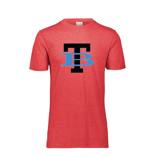 [FTSCUBRD-YS-LOGO1] Decker Youth Tri-Blend T-Shirt - Short Sleeve (Youth S, Red, Logo 1)