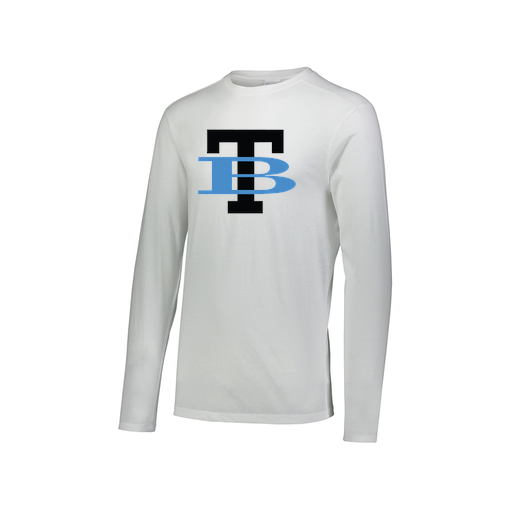 [FTLCUBWH-AXS-LOGO1] Decker Men's Tri-Blend T-Shirt - Long Sleeve (Adult XS, White, Logo 1)
