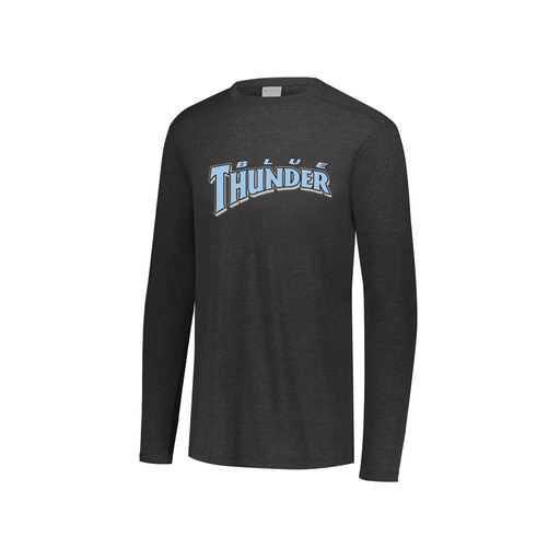 [FTLCUBBK-YS-LOGO3] Decker Youth Tri-Blend T-Shirt - Long Sleeve (Youth S, Black, Logo 3)