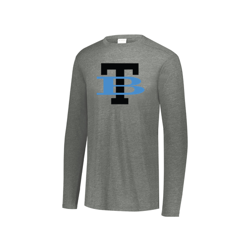 [FTLCUBGY-YS-LOGO1] Decker Youth Tri-Blend T-Shirt - Long Sleeve (Youth S, Gray, Logo 1)