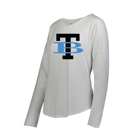 [FTLCUBWH-FAS-LOGO1] Decker Women's Tri-Blend T-Shirt - Long Sleeve (Female Adult S, White, Logo 1)